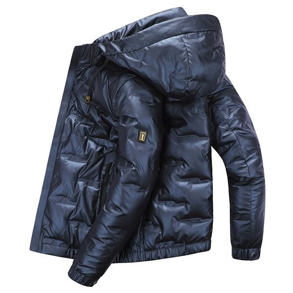 

brand 90% white down jacket men thick winter new hat detached warm parka waterproof windproof 201103, Black