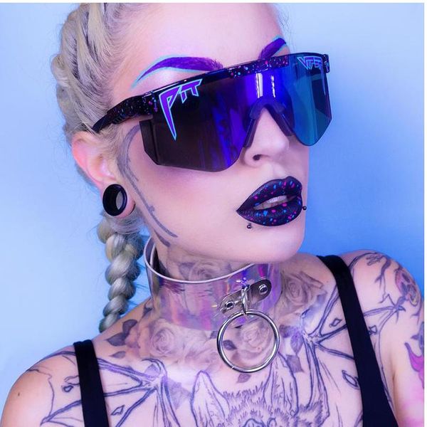 

pit viper brand sports sunglasses men polarized tr90 material uva/uvb lens sun glasses women original case, White;black