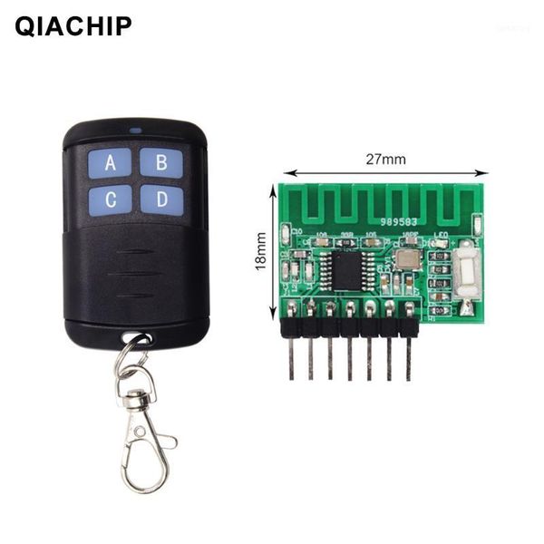 

qiachip 433mhz transmitter for gate garage door alarm light controller mini wireless rf remote control ev1527 learning code1