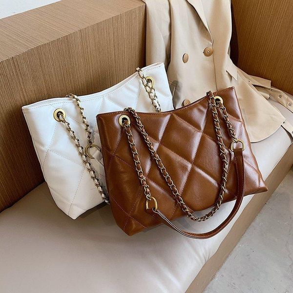 

cross body large pu leather hand bags for women 2021 elegant shoulder handbags female travel totes lady chain designer bag