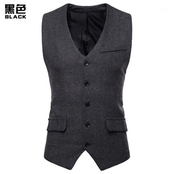 

dress vests for men slim fit mens suit vest male waistcoat gilet homme casual sleeveless formal business jacket new1, Black;white
