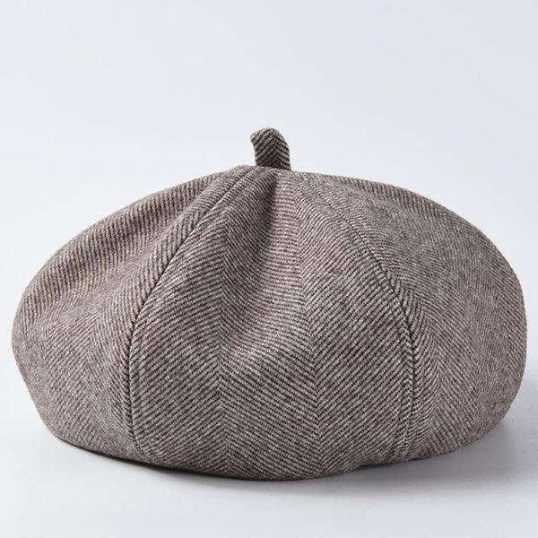 

berets arrival women beret hats for autumn winter stripe bonia, Blue;gray