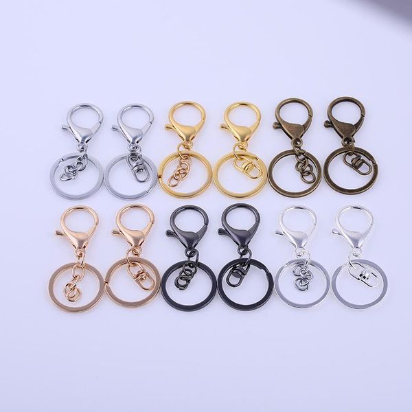

30pcs lot lobster clasp and iron ring nickel lobster buckle diy for tassel small component pendant decoration h jlljfs
