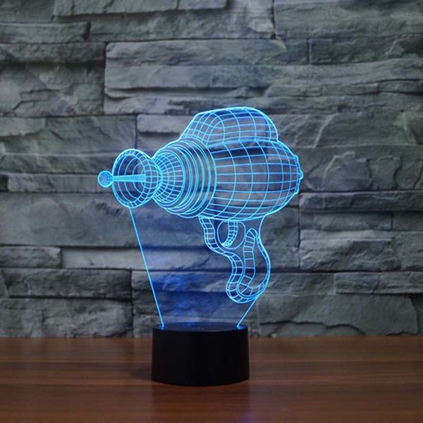 

2021 new electric drills light lamps 7 colors changing touch button working tool night lights for children's bedrooms rwsc