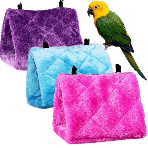 

2021 fashion pet bird parrot parakeet budgie warm hammock cage hut tent bed hanging cave