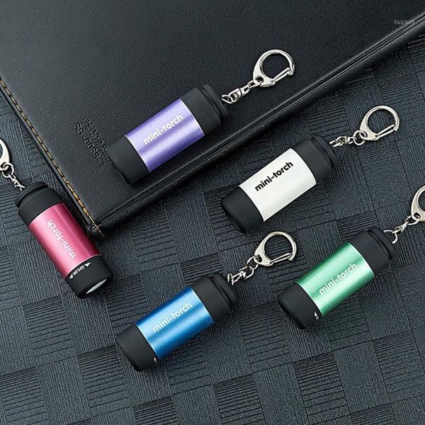 

pocket mini led usb rechargeable portable waterproof white light keychain torch lamp super small lanterna1