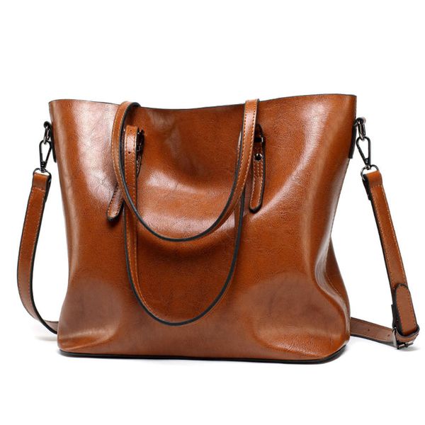 

luxurys designers new 2021 oil leather simple fashion tote women's bag