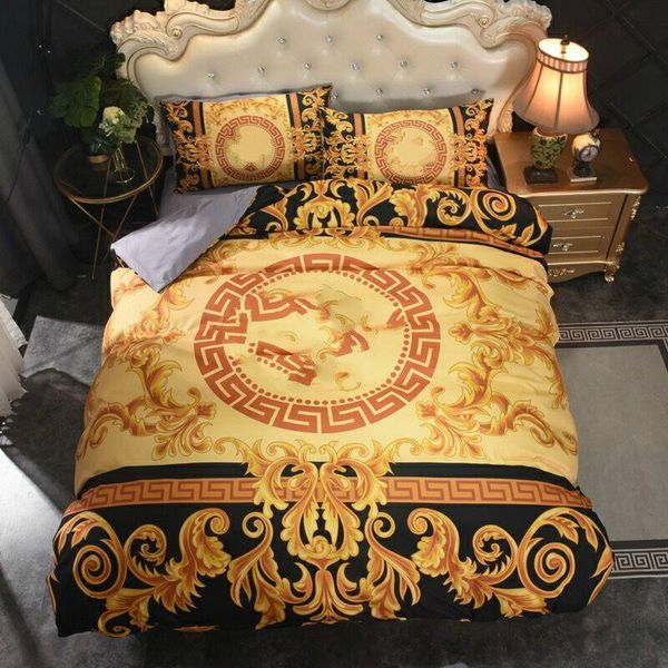 

gold designer bedding sets luxury america cotton  size designer bedding 4 pcs set luxury bedding sheet