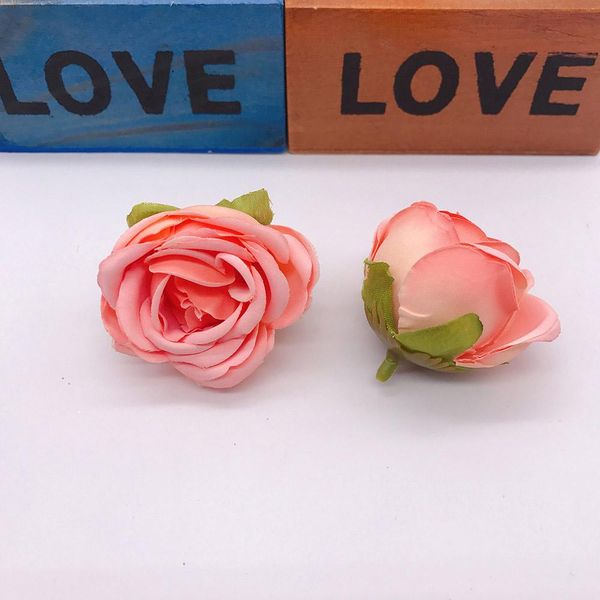 

5pcs batch 4cm wedding party home decoration wreath diy scrapbooking crafts small artificial crimping tea rose bud silk flower wmtkyt