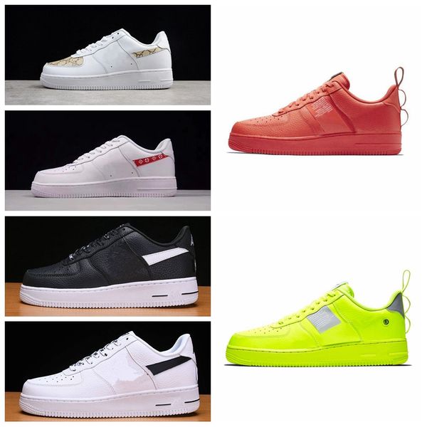 

новый дизайнер 07 af1 мужские женские туфли в af1 07 low cut one 1 обувь все белые черные forc 1s shoes классические af1 летающие тренажеры, Black