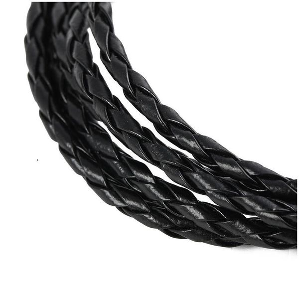 

fashion black anchor bracelet men's charm survival rope chain leather friendship bracelet men and women qylgad