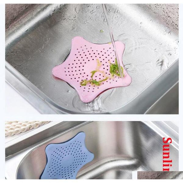 

dust plug water filter tpr multi colors star bathroom drain hair catcher bath ser plug sink stra jllybg dh_garden