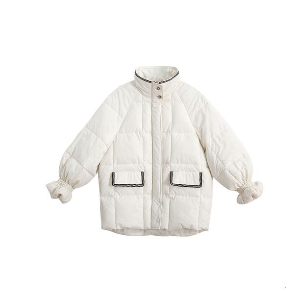 

2021 new women's cotton coat autumn and winter's thickened ball simple all-match fashion solid color temperament 7pxe, Black