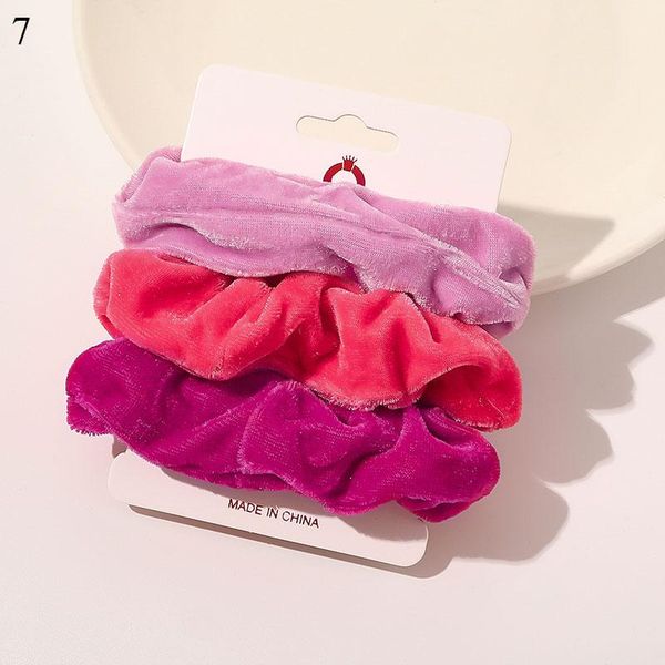 

3pcs christmas scrunchie set velvet scrunchies pack elastic hair bands solid color headband ponytail hair ropes hair accessories q sqcqmy