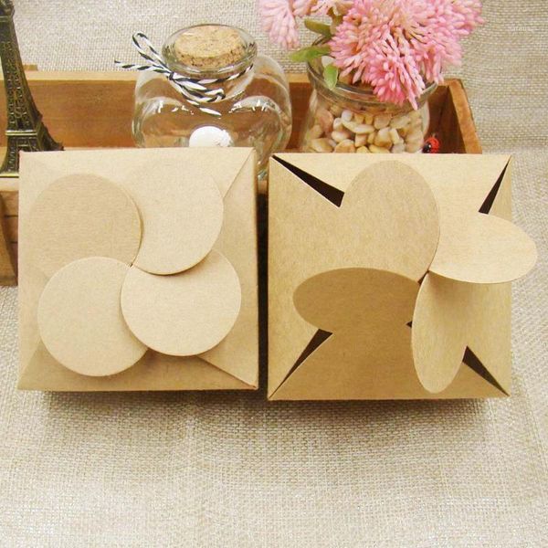 

gift wrap wholesale 30pcs 80*80*35mm candy kraft black paper box, handmade jewelry brown cake party favor box custom cost extra1