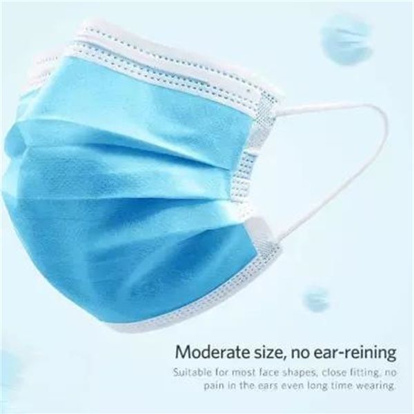 

in ear disposable with stock masks loop elastic face 3 ply breathable and comfortable for blocking dust protection pack
