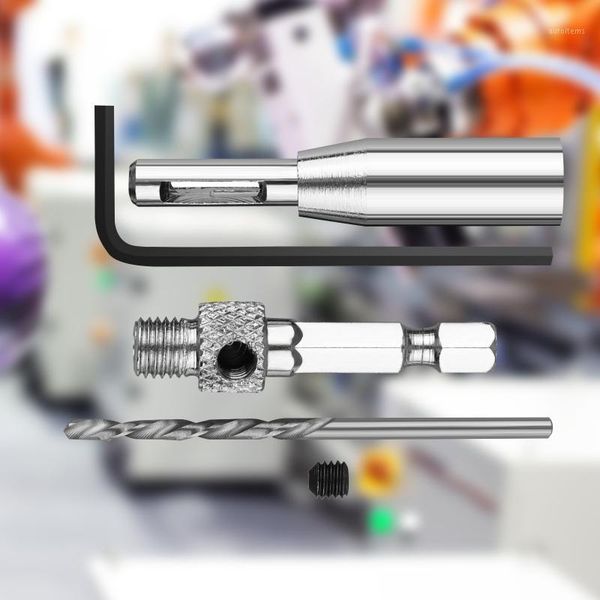

core drill bit set with 1 hex key, quick change self centering bits wood drill bit tool for door window cabinet furniture1