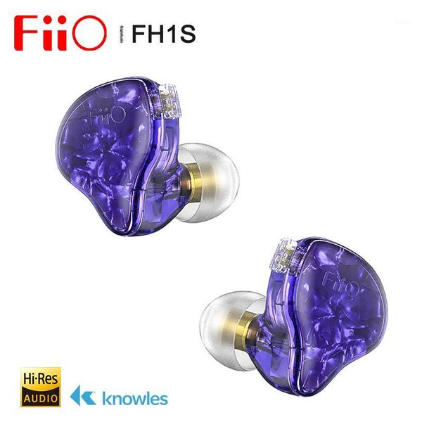 Headsets FiiO FH1s Hi-Res 1BA+1DD (Knowles 33518, 13,6 mm dynamisch) In-Ear-Kopfhörer IEM mit 2-poligem/0,78 mm abnehmbarem Kabel für Musik1