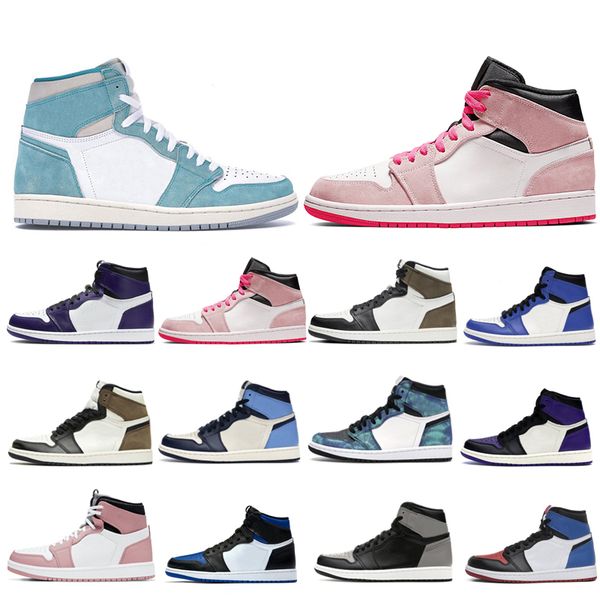 

designer basketball shoes 1s prototype gym red hyper royal yellow white banned pine green light smoke cactus jack men women size 36-46