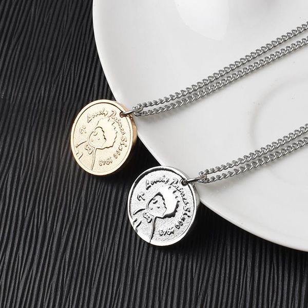 

маленький принц ожерелье подвески мужские ins титановые стали не исчезают мода красный хип-хоп аксессуары свитер цепи женские sqcmta homes20, Black