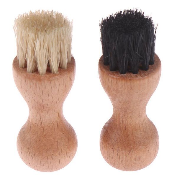 

leather shoes supplies buffing brush portable boot shoes brush wood handle home cleaning tool 1 pc mini hog bristle brushes h bbyewt