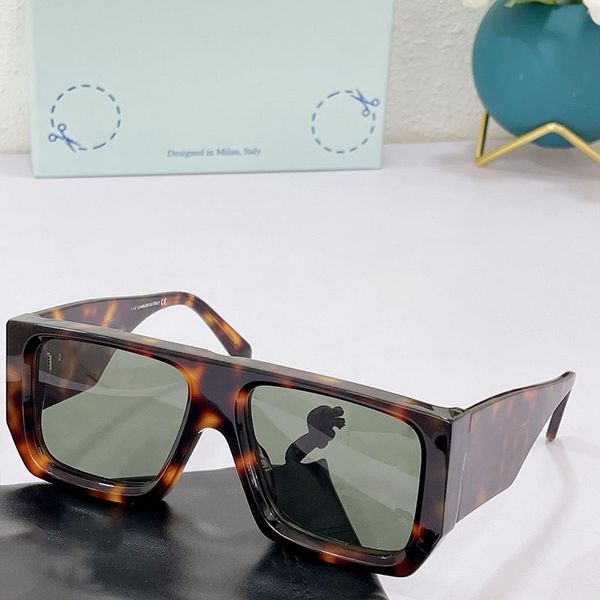Мужчины Солнцезащитные очки для женщин OW40018U Официальная последняя тенденция мода All-Match Style жесткая квадратная инструментальная инструментария чувствовать себя супер толстые солнцезащитные очки 55-19-145 с коробкой