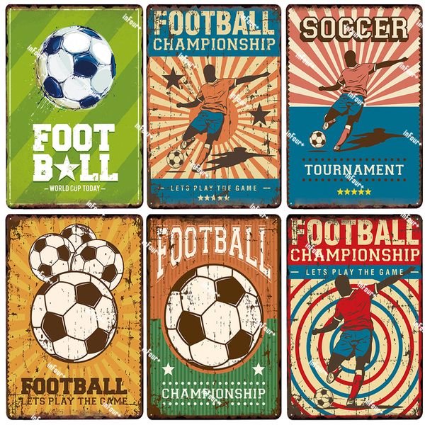 

2021 american usa football metal plate tin sign plaque vintage pub stadium decor metal sign metal poster home decoration vintage poster