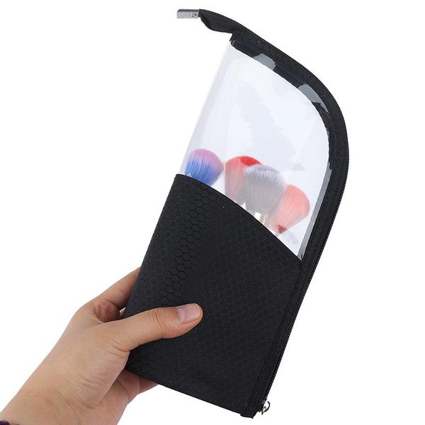 

makeup brush holder dust-proof brush makeup holder waterproof travel case for women organizer tools