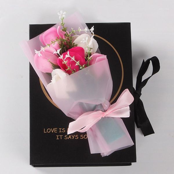 

artificial flower rose soap flower gift box valentine's day wedding gifts festival party gift box decoration fake1