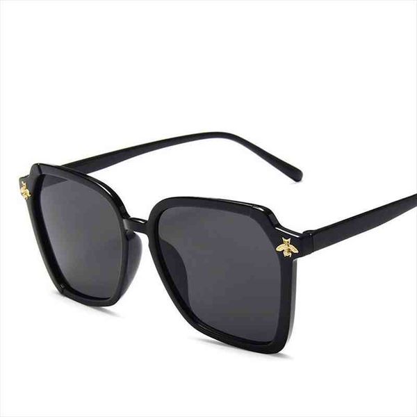 

brand oversized trend sunglasses fashion retro wild little bee sunglasses simple gradient uv400, White;black