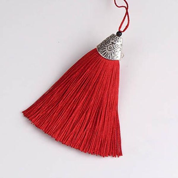 

10pcs 8cm colorful silk tassel with caps decorative tassel pendant earrings charm for diy jewelry making hangling accessories h wmtelo