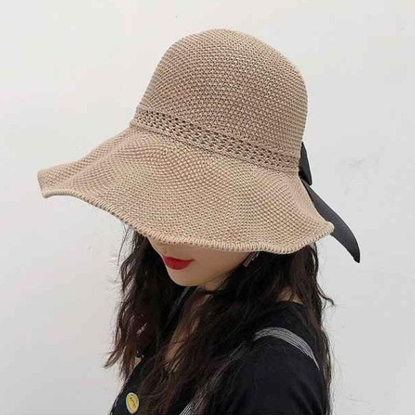 

women summer foldable sun hat wide brim water sprinkling festival exquisite lightweight portable travel bowknot uv protection, Blue;gray