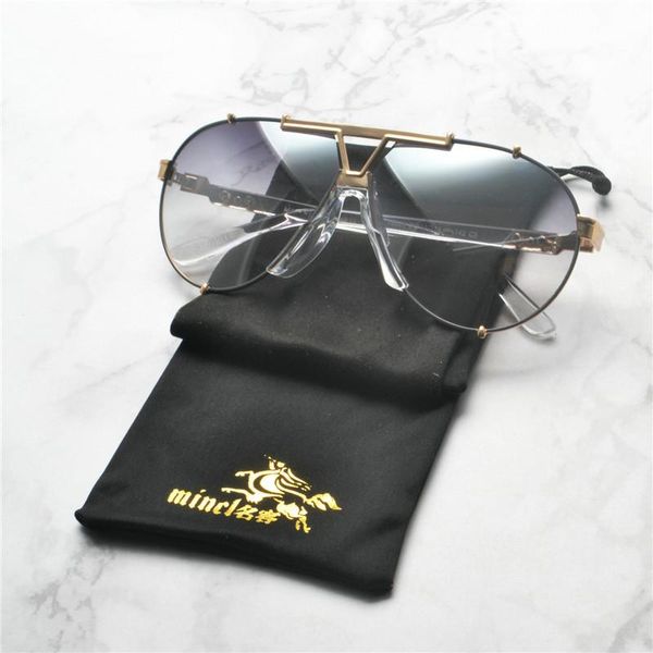 

sunglasses mincl retro pilot women 2021 trendy men gradient sun glasses ladies design oversized frame sunglass female uv400 nx, White;black