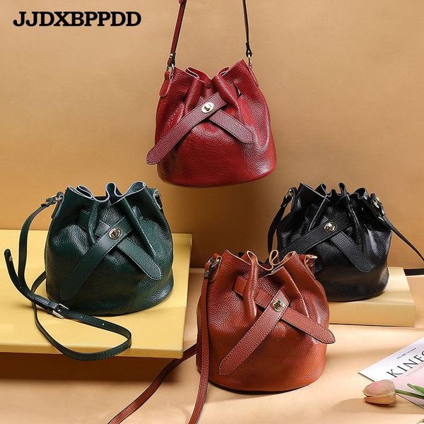 

cross body 2021 genuine leather women bag fashion designer handbags luxury quality lady shoulder flap crossbody bags bucket