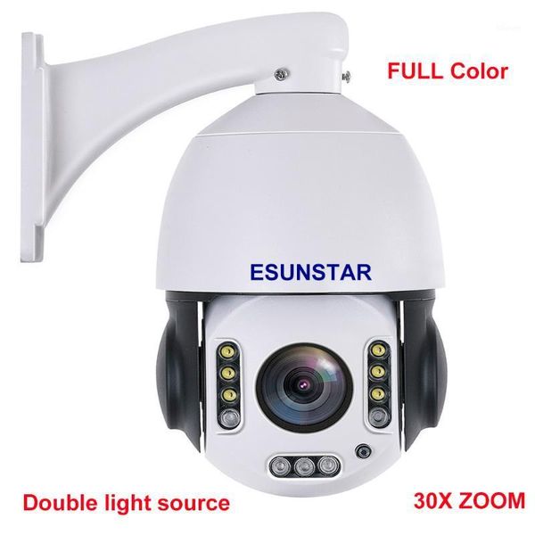 

full color double light source wireless 5mp 30x zoom humanoid auto tracking sony imx 335 ptz speed dome ip camera mic speaker1
