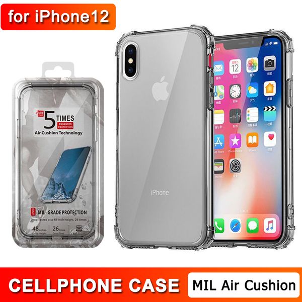 

противопопущенное tpu для iphone 11 pro xr xs max air cushion прозрачный чехол для мобильного телефона для iphone 6s 7 8 плюс с розничной ко