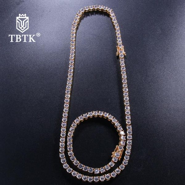 

tbtk cyed out tennis chys 5 мм ne + br ожерелье для женщин кубический цирконий капли воды роскошные ювелирные изделия золотой классический ч, Silver