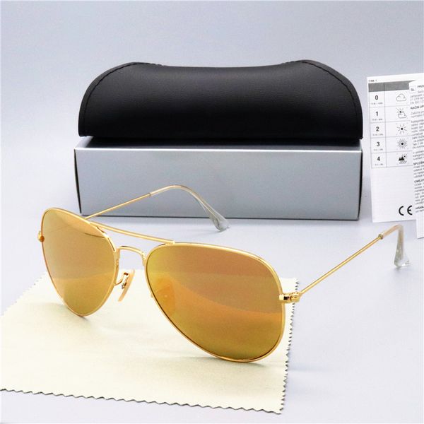 

luxury-high glass sunglasses classic lenses mens designer rshahe quality womens sun eyewear pilot metal brown green glasses gold brand nknk, White;black
