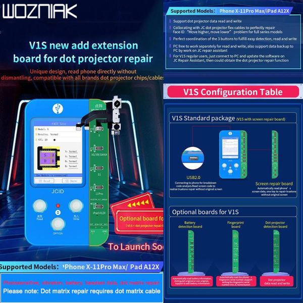

power tool sets jc v1s dot matrix repair original color touch baseband logic almighty battery fingerprint programmer and cable