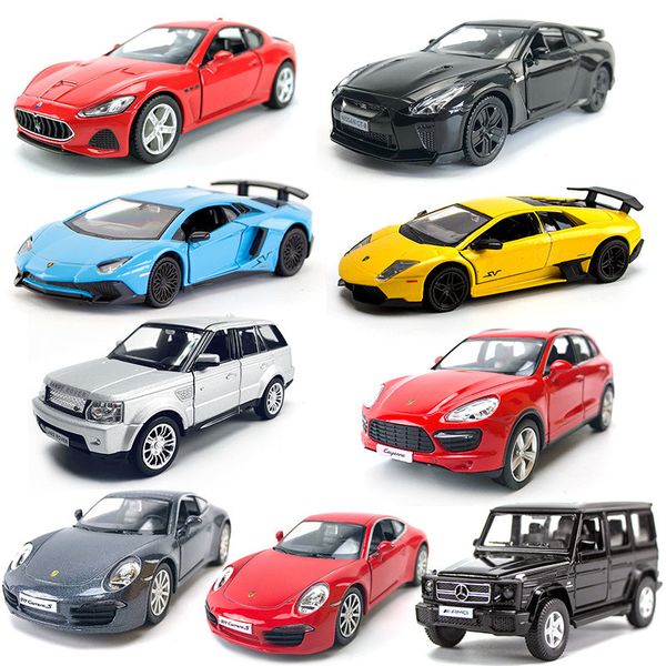 

1:36 alloy car model toy pull back car gtr toy can open the door sports car model children's toys ornaments children's gifts