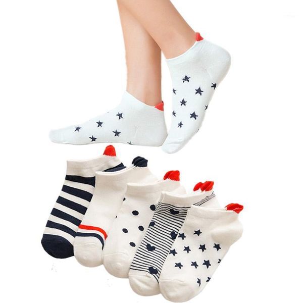 

cute funny socks women cartoon happy socks cotton women's short meia dropshipping 30sp61, Black;white