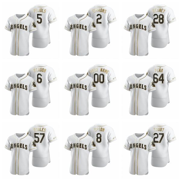 

los angeles angels men's anthony rendon white detmers 2020 pena robles la stella golden heaney upton ohtani simmons jersey, Black