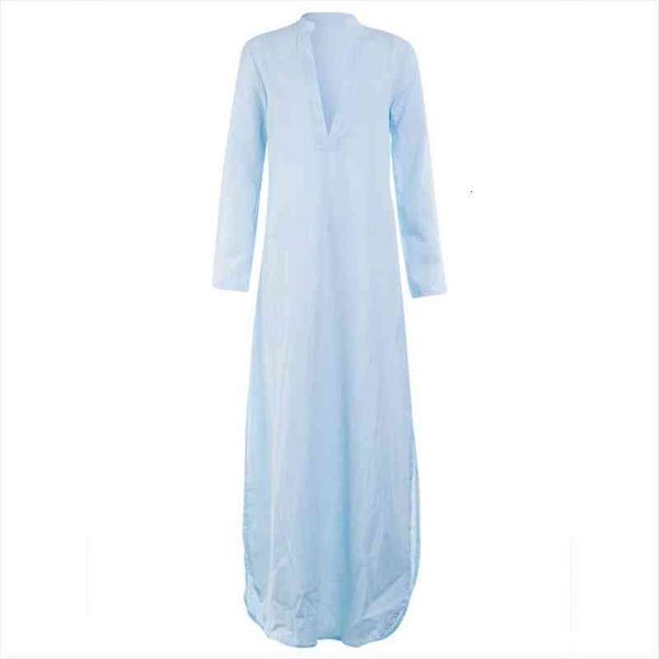 

autumn women boho cotton linen maxi dress lady party evening loose sundress womens v neck long dress lady clothing, Black;gray