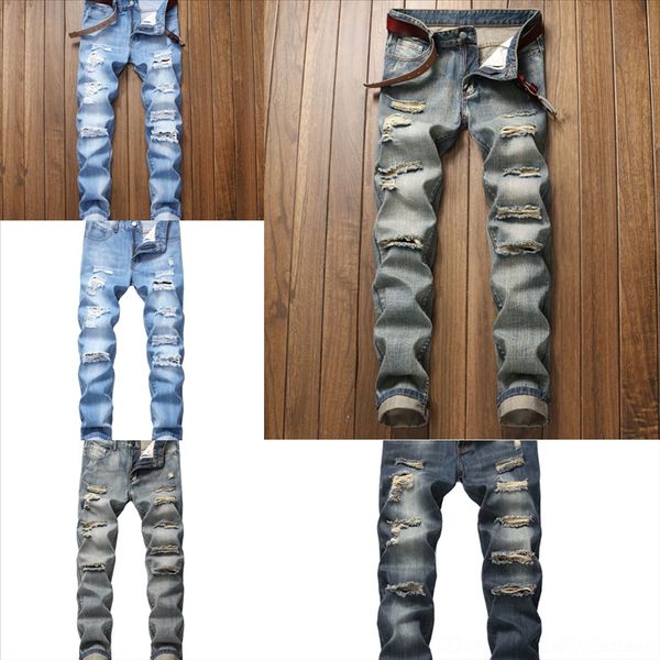 

lh8nu jeans men pants man black white jeans new fashion four slim men jeans season straight pants rip