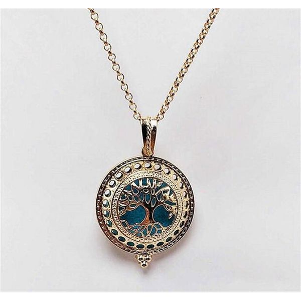 

necklace tree of life aromatherapy essential oil diffuser locket pendant 316l stainless steel jewelry with 24\te3u