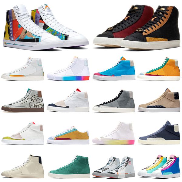 

blazer mid 77 casual shoes fashion men women have a good game city pride cool grey dorothy gaters outdoor sports sneakers trainers runners, Black