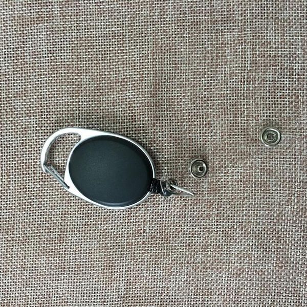 

badge clips key lanyard chain ring name holder id pull belt card retractable tag reel clip otsweet nucfl, Silver