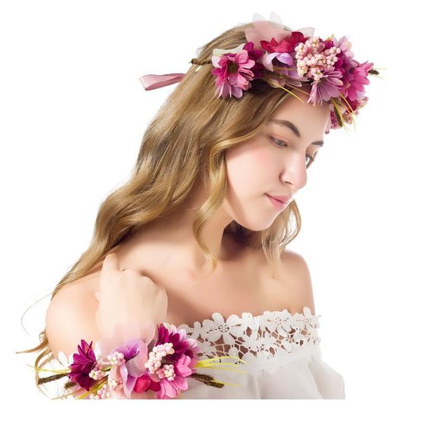

foam balls women wedding hair accessories bridal flower wreath headband & wrist kids party flower crown korean girls jllvjt