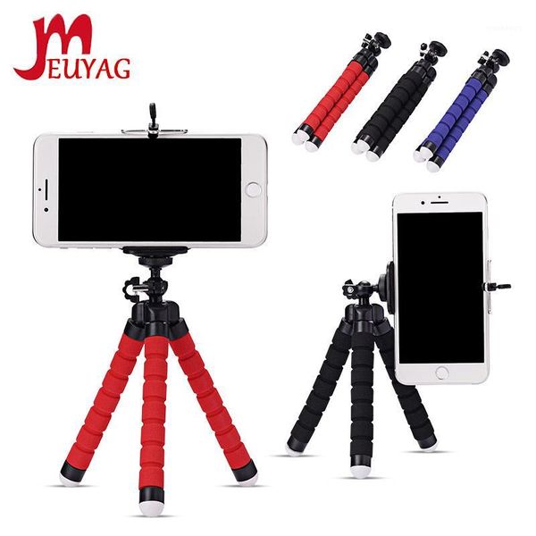 

meuyag mini tripod flexible sponge ocs bracket portable smartphone clip camera stand foldable deskphone holder1