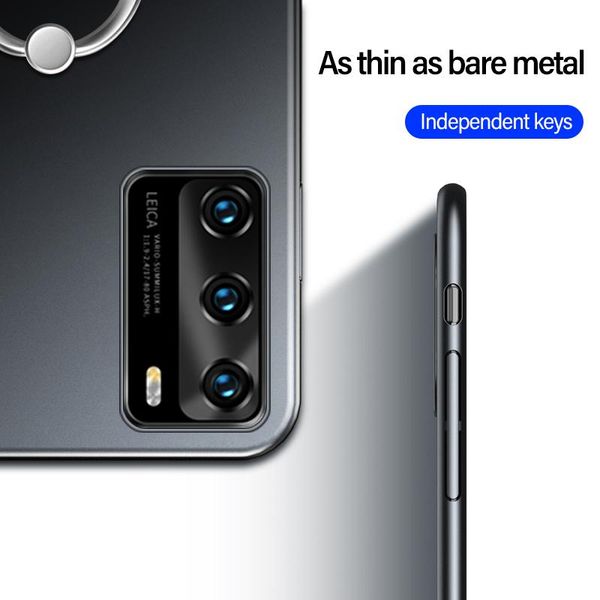 

ультратонкий металлический кольцевой кронштейн matte pc чехол для телефона для huawei p40 p30 p20 lite mate 30 20 честь 10 9 pro защита sqcw